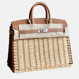 Hermes: Коричневі сумки  Birkin 25