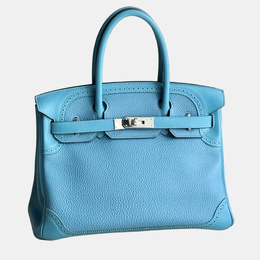 Hermes: Блакитні сумки  Birkin 30