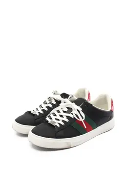 Gucci Pre-Owned: Чёрные кроссовки 