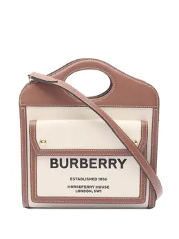 Burberry Pre-Owned: Коричневая сумка-шоппер 