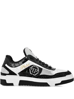 Philipp Plein: Чёрные кроссовки  Crystal