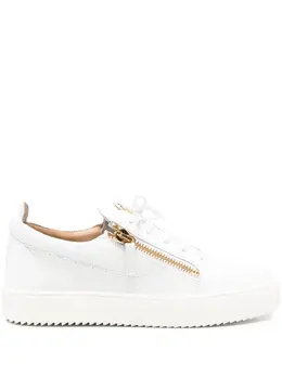 Giuseppe Zanotti: Белые кроссовки  Frankie