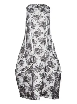 Comme Des Garçons: Платье с растительным принтом 