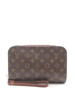Louis Vuitton Pre-Owned: Коричневый клатч 