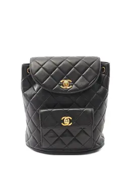 CHANEL Pre-Owned: Чёрный рюкзак 