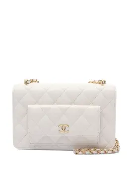 CHANEL Pre-Owned: Белая сумка через плечо 