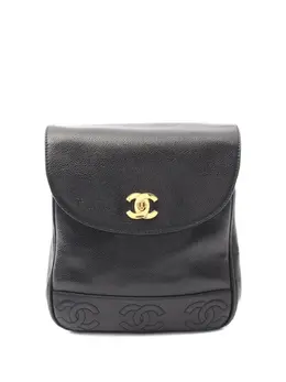 CHANEL Pre-Owned: Чёрный рюкзак 