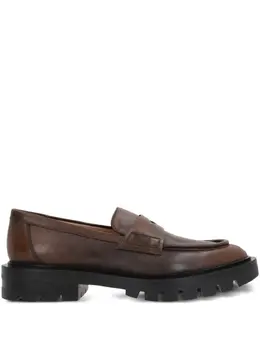Santoni: Коричневые лоферы 