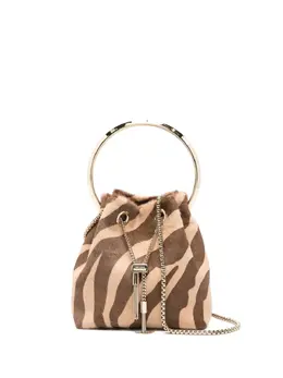 Jimmy Choo: Сумка  Bon Bon с принтом зебры