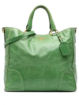 Prada Pre-Owned: Зелёная сумка 