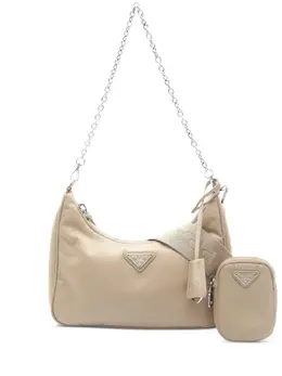 Prada Pre-Owned: Бежевая сумка 