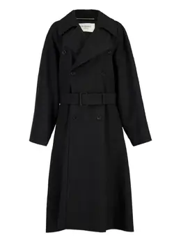Saint Laurent: Двубортный плащ 