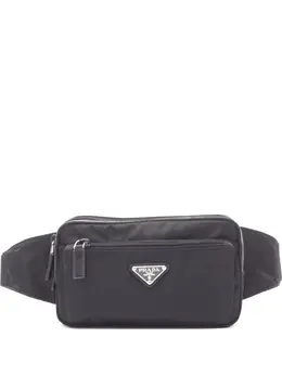 Prada Pre-Owned: Чёрная поясная сумка 
