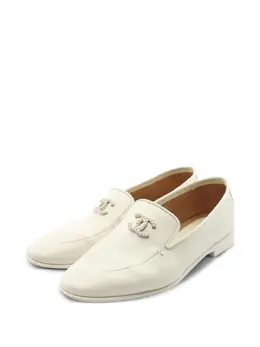 CHANEL Pre-Owned: Белые лоферы 