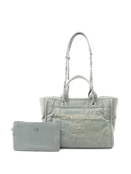 CHANEL Pre-Owned: Голубая сумка 