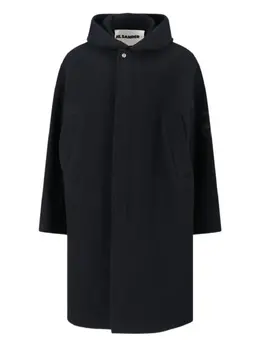 Jil Sander: Пальто с капюшоном 