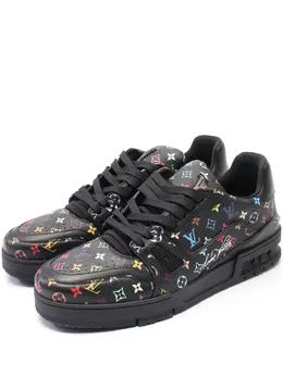 Louis Vuitton Pre-Owned: Чёрные кроссовки 
