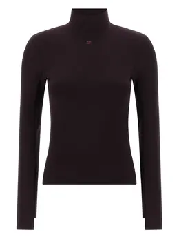 Courrèges: Бордовый свитер 