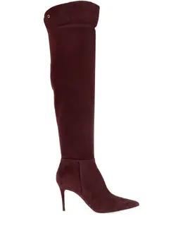 Gianvito Rossi: Бордовые ботинки 