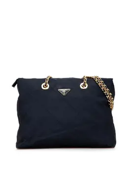 Prada Pre-Owned: Голубая сумка-шоппер 