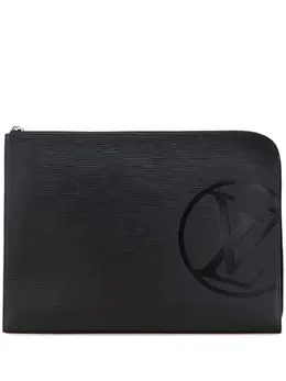 Louis Vuitton Pre-Owned: Чёрный клатч 