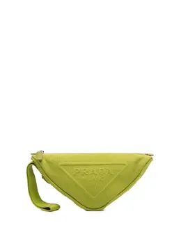 Prada Pre-Owned: Зелёный клатч 