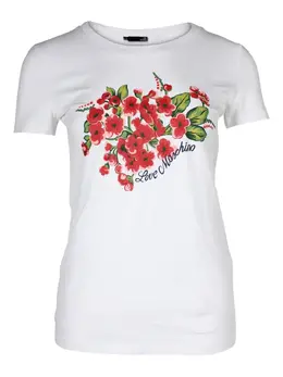 Love Moschino: Футболка с растительным принтом 