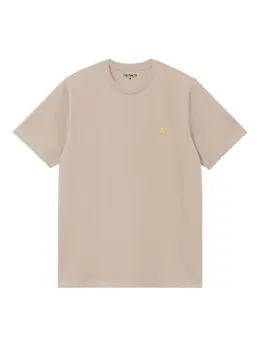 Carhartt WIP: Бежевая футболка 