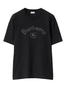 Burberry: Чёрная футболка 