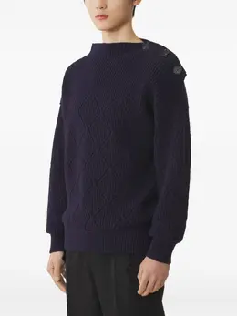 Lanvin: Синий свитер 