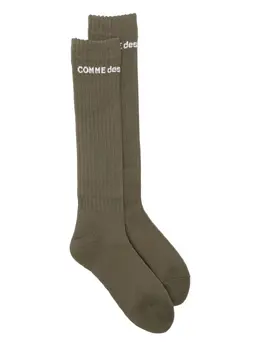 Comme des Garçons Homme Plus: Зелёные носки 