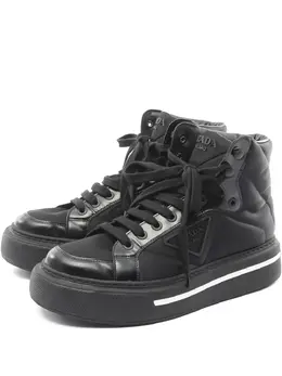 Prada Pre-Owned: Чёрные кроссовки 