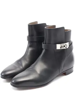 Hermès Pre-Owned: Чёрные ботинки 