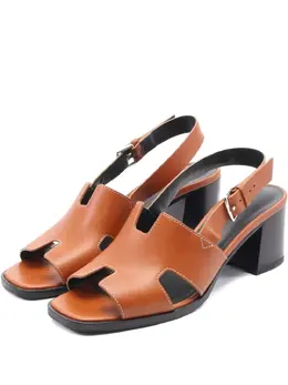 Hermès Pre-Owned: Коричневые босоножки 