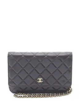 CHANEL Pre-Owned: Тёмный кошелёк 