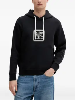 Armani Exchange: Чёрная толстовка 