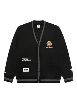 AAPE BY *A BATHING APE®: Чёрный кардиган 
