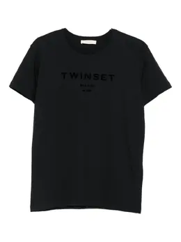 TWINSET: Чёрная футболка 