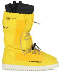 Off-White: Жёлтые ботинки 