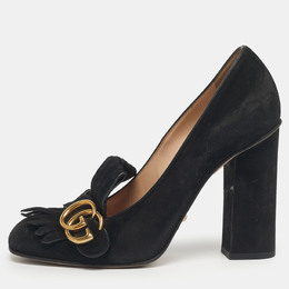Gucci: Чёрные туфли  GG Marmont