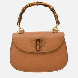 Gucci: Коричневая сумка  Bamboo