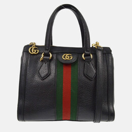 Gucci: Чёрная сумка  Ophidia