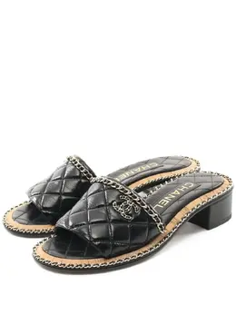 CHANEL Pre-Owned: Чёрные сандалии 