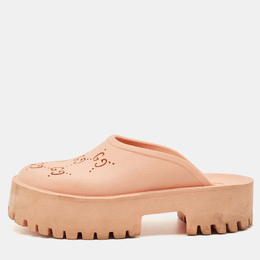 Gucci: Оранжевые сабо 