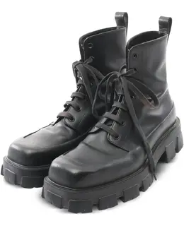 Prada Pre-Owned: Чёрные ботинки 