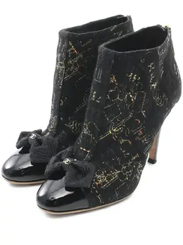 CHANEL Pre-Owned: Чёрные ботинки 