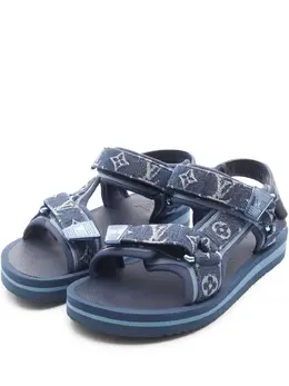 Louis Vuitton Pre-Owned: Синие сандалии 