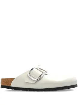 Birkenstock: Белые сабо  Boston