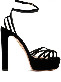 Aquazzura: Чёрные сандалии 