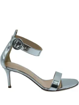 Gianvito Rossi: Серебристые сандалии 